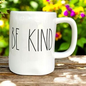 White Ceramic Mug with 'Be Kind' Design